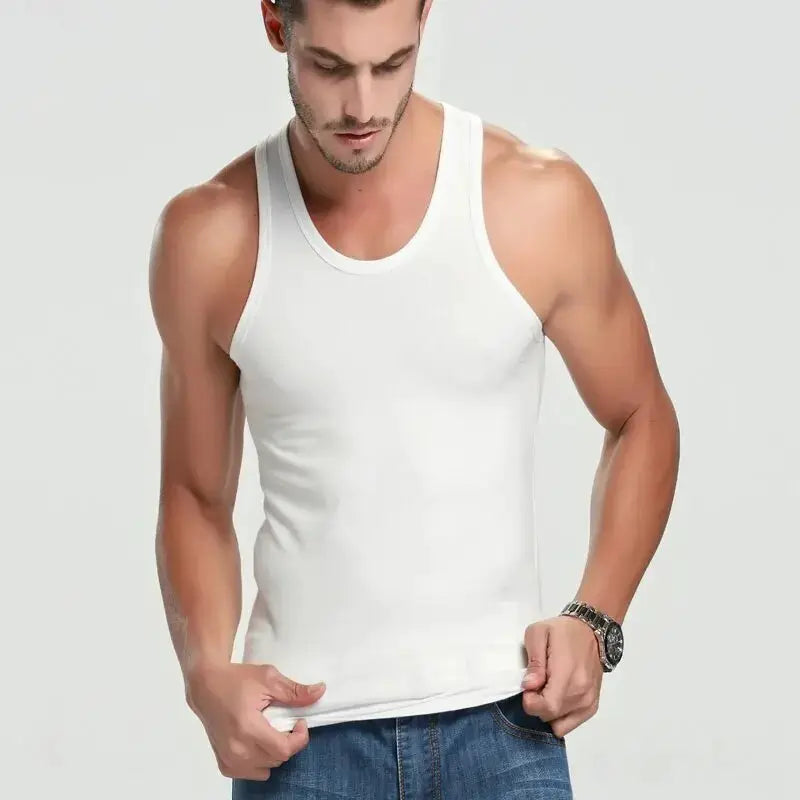 Men's Cotton Sleeveless Sports Vest Tank Top For Fitness Training Pack Of 1 3 5 Piece Set Casual Leisure
