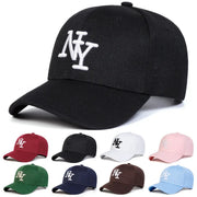 Unisex NY Letter Embroidered Baseball Cap Adjustable Sun Protection Hat For Spring Autumn Outdoor Wear