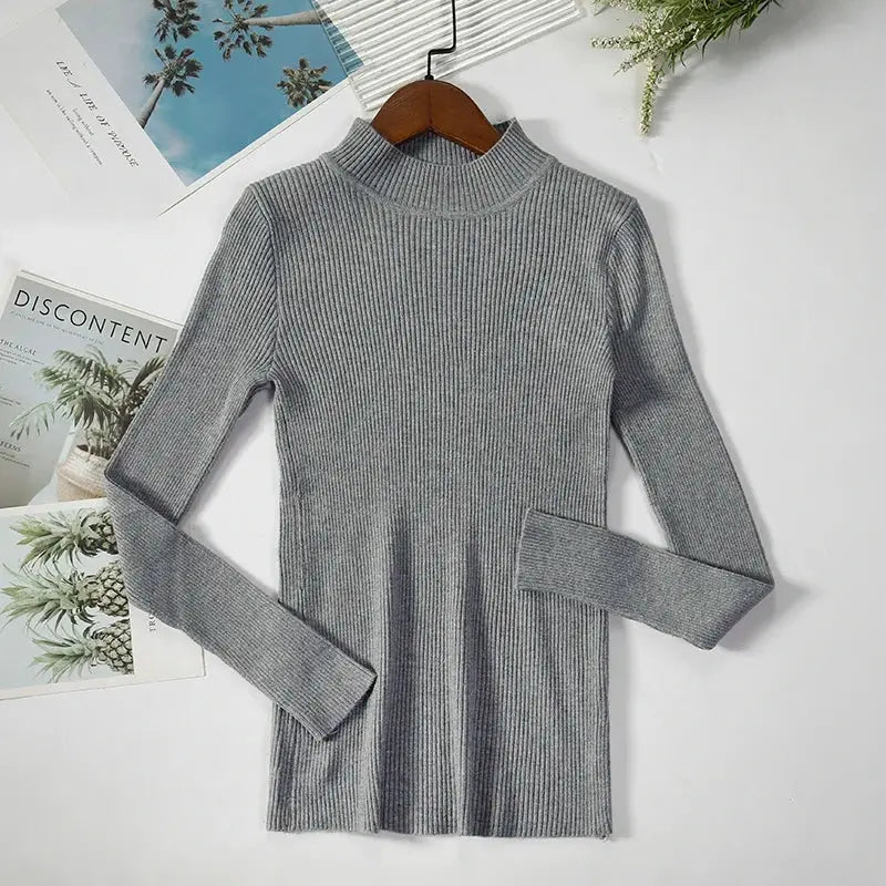 EverSoft Women Turtleneck Knitted Sweater Soft Cashmere Blend For Cozy Warmth In Autumn And Winter