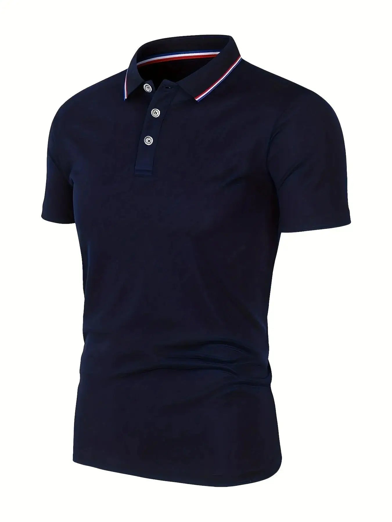 2025 Hot Sale Mens Summer Casual Polo Shirt Breathable Comfortable Solid Color Short Sleeve Tee
