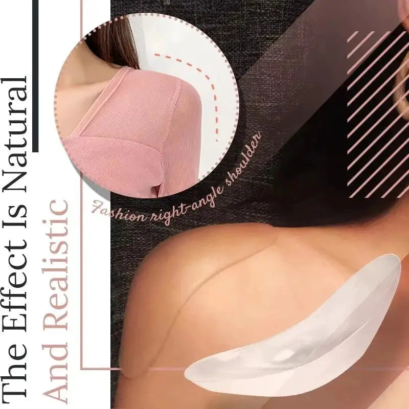 Invisible Silicone Shoulder Pads That Instantly Create Right Angled Shoulders, Detachable And Reusable