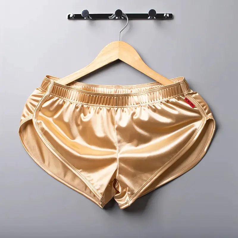 SilkEase Mens Smooth Silk Boxer Shorts Ultra Comfortable Sleepwear and Lounge Shorts