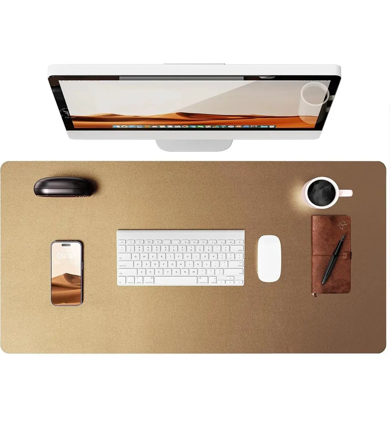Large PU Leather Desk Pad Mouse Pad For Office Non Slip Leather Desk Mat Laptop Desk Pad Protector