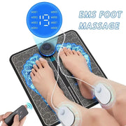Electric Foot Massager Pad With EMS Therapy Portable Foldable Design For Feet Ankles Calves And Relaxation