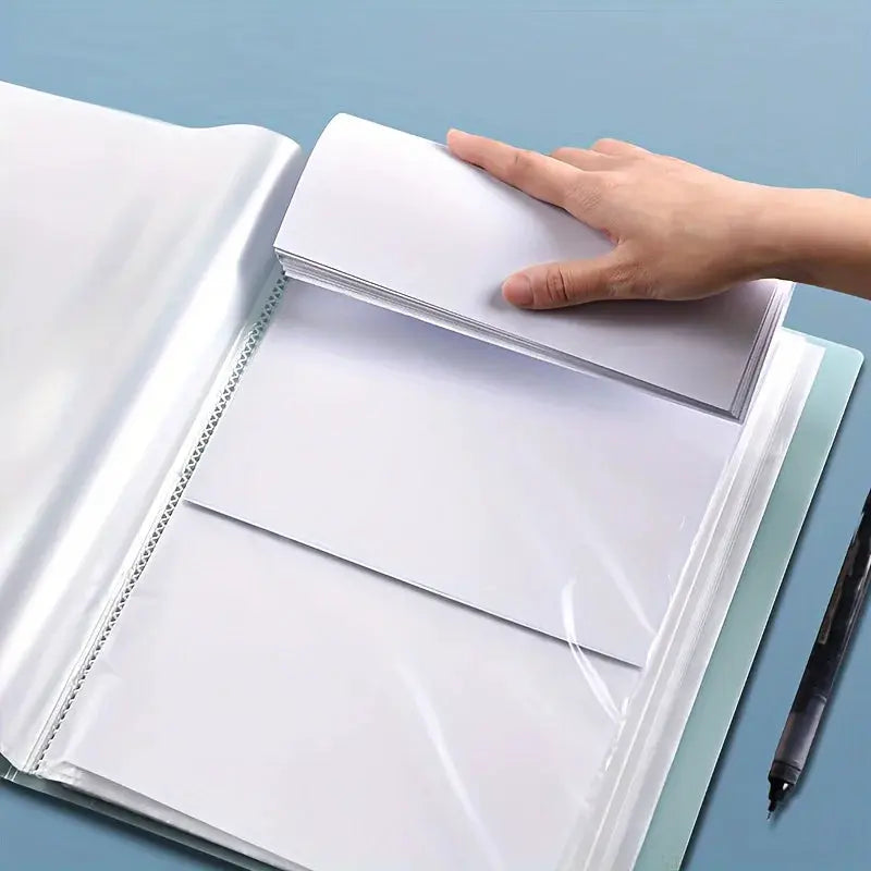 Data Book A4 transparent insert folder by Simples Market with multi-layer, large-capacity pockets