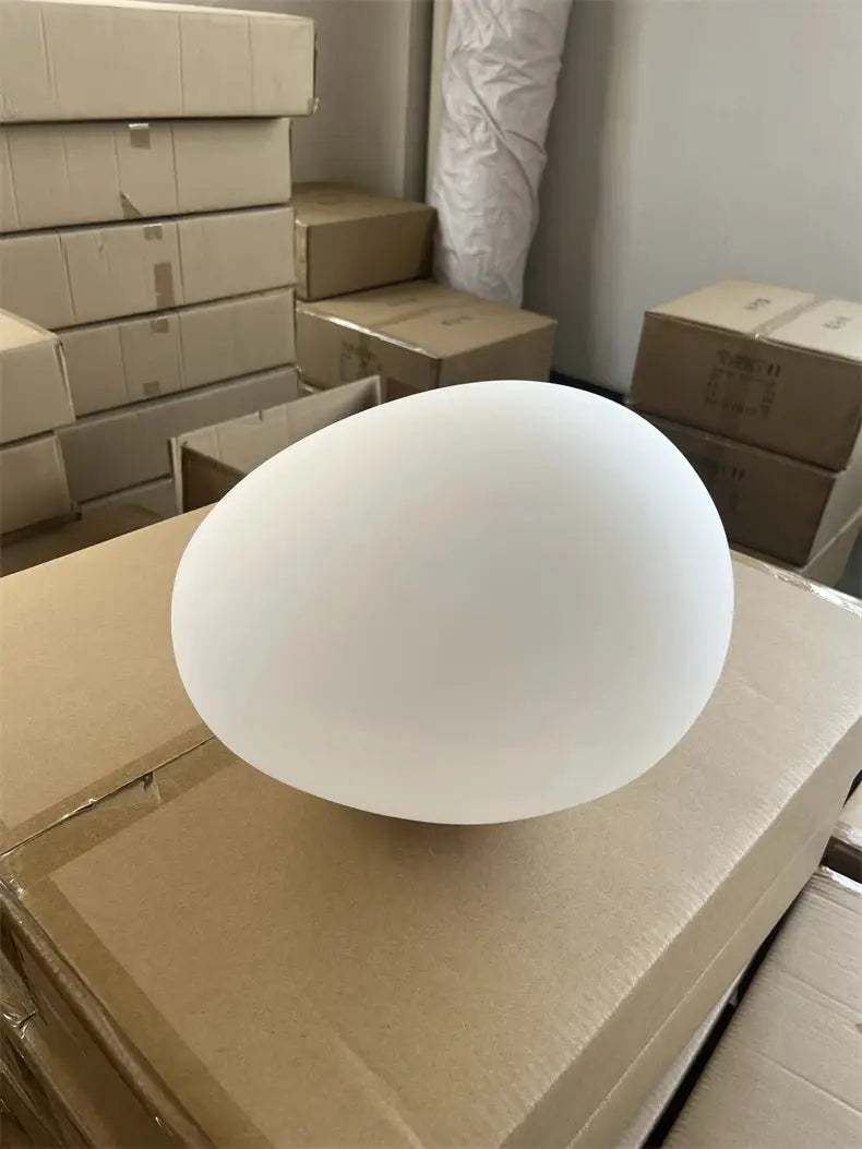 White glass ball pendant light for dining room use