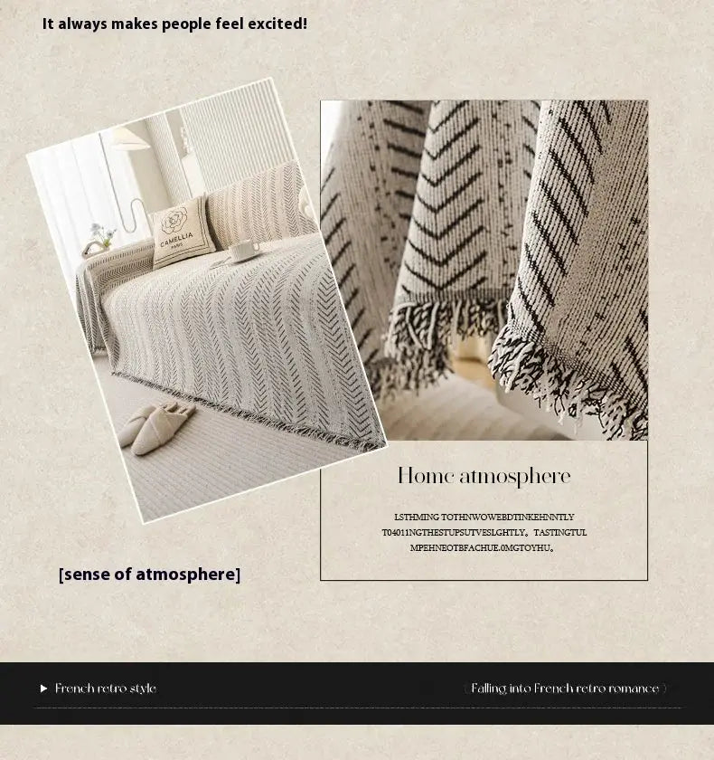 3-seater fishbone sofa cover set, beige-gray, anti-cat-scratch, non-slip, stain resistant, Simples Market