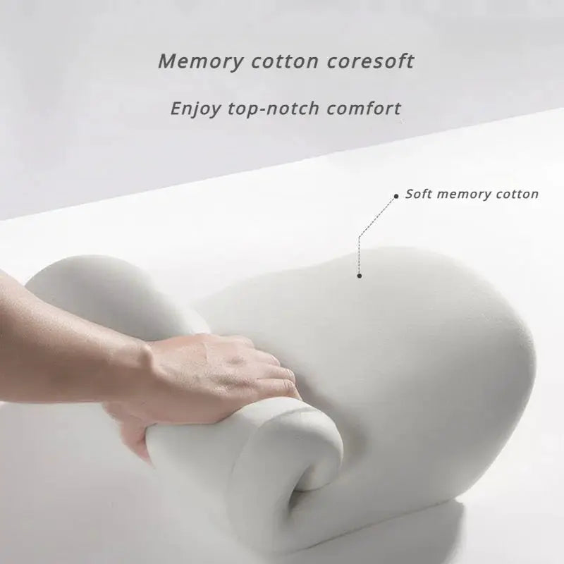 Simples Market memory foam lumbar support chair cushion, 1pc, white washable cover