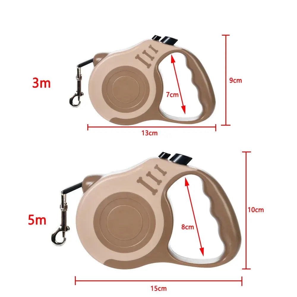 Retractable Dog Leash 3M 5M For Small And Large Dogs Hiking Walking With Quick Release And Durable Traction Rope