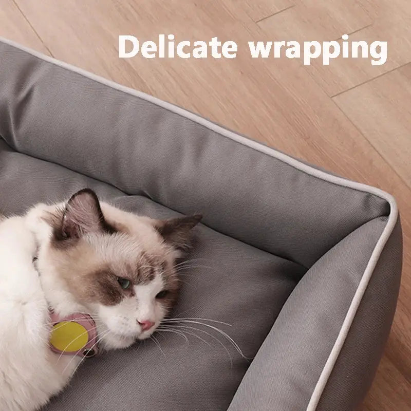 Four Season Square Dog Bed For Large Dogs Waterproof Sofa Style Pet House With Thick Soft Interior And Urine Proof Liner