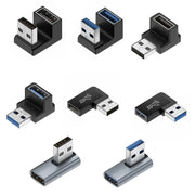 90 Degree USB 3.0 Male To Female Right Angle Extension Adapter Upward Elbow For Laptop PC 10Gbps