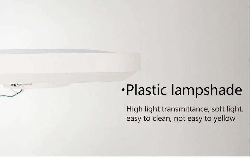 LED smart ceiling lamp with plastic white lampshade, flush-mount modern lighting