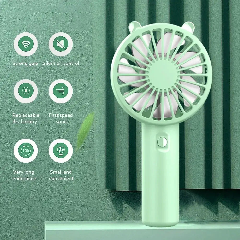 Portable Handheld USB Rechargeable Quiet Mini Desk Fan for Personal Cooling and Travel