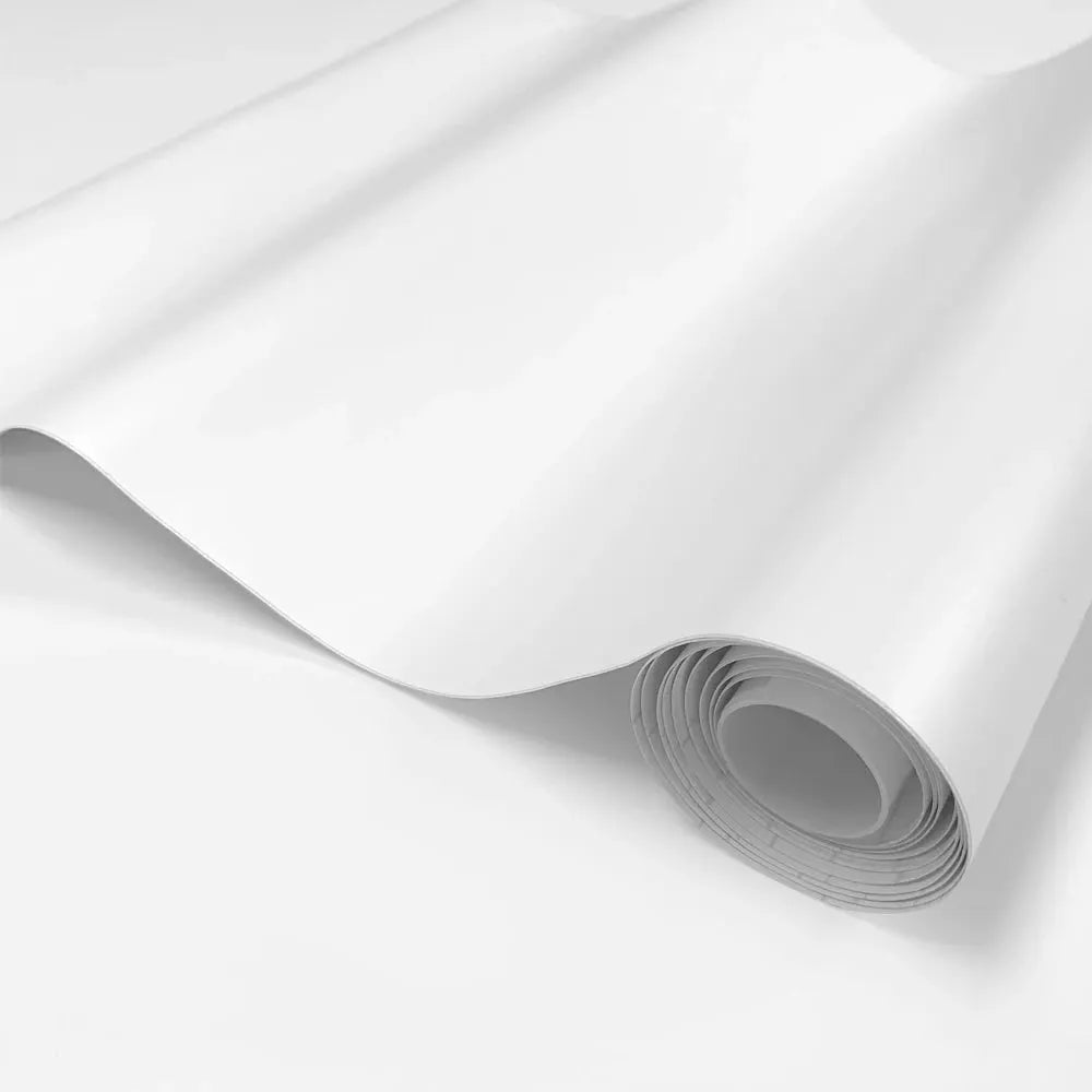 Matte white vinyl car wrap film roll, self-adhesive and waterproof, by Simples Market
