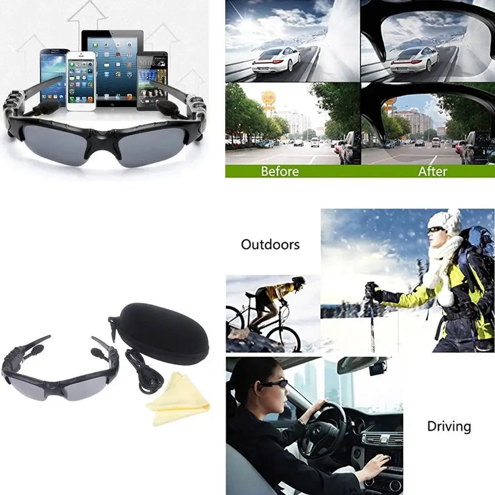 TrailWave Bluetooth Hiking Eyewear Smart Glasses Polarized UV Protection Immersive Stereo Sound For Outdoor Adventures