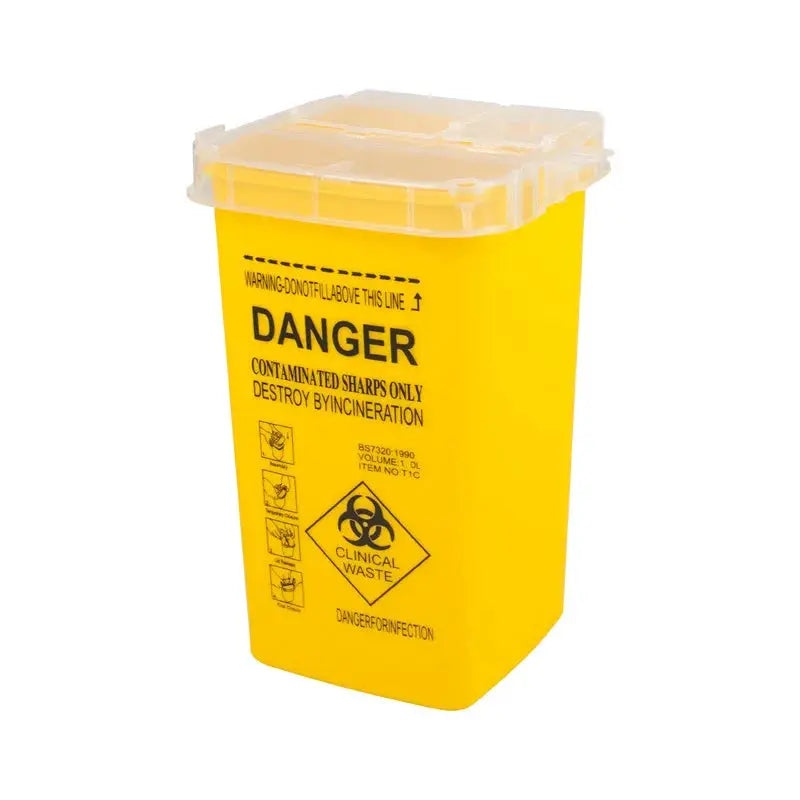 InkGuard Tattoo Sharps Container Large Capacity 1 Liter Safe Disposal For Needle Waste Box