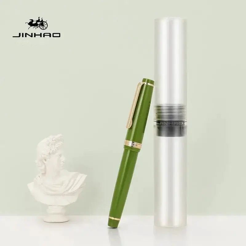 Jinhao 82 fountain pen, green resin with gold trim, extra-fine nib, Simples Market