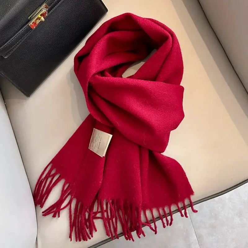 NordicWeave Winter Narrow Wool Scarf 28 Color Options 100 Percent Wool Lightweight Yet Warm Unisex