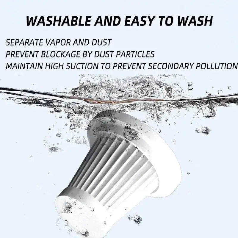 Simples Market portable wireless car vacuum cleaner, 120W high power, dual-use for home and car, white compact design