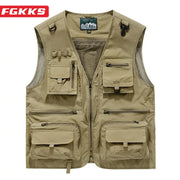 FGKKS Men Breathable Outdoor Fishing Vest With Multiple Pockets High Tech Design For Leisure And Adventure