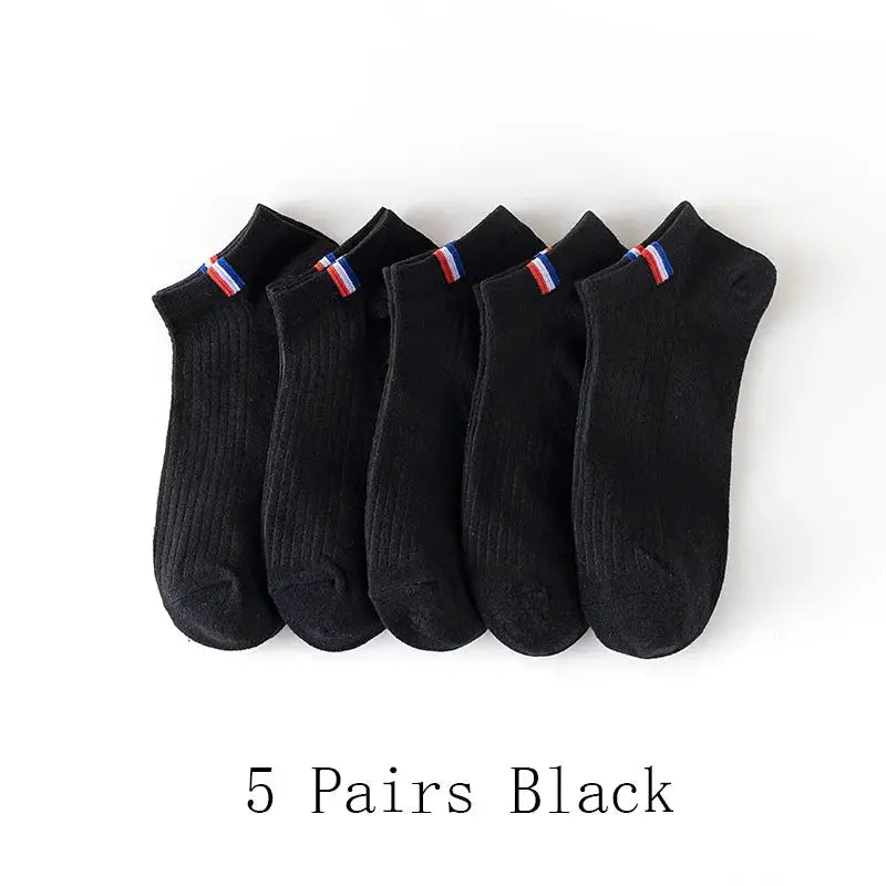 Mens Thin Summer Boat Socks Pack Of 5 10 20 Pairs Breathable Sweat Absorbing Casual Plain Color