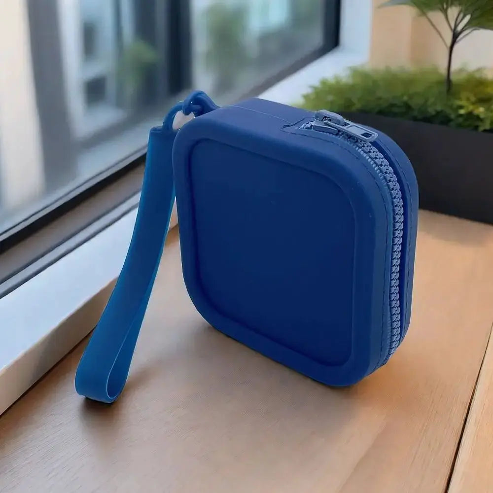 Silicone Organizer Wallet Pouch Waterproof Coin Purse Earphone Bag Travel Zipper Case for Students