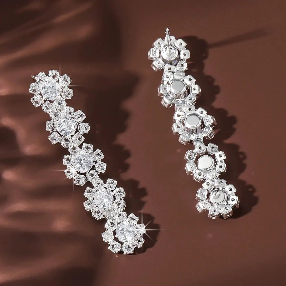 Two Piece Womens Fashion Trend DIY Pearl Petal Ball Drop Earrings Zinc Alloy Party Banquet Travel Holiday Gifts