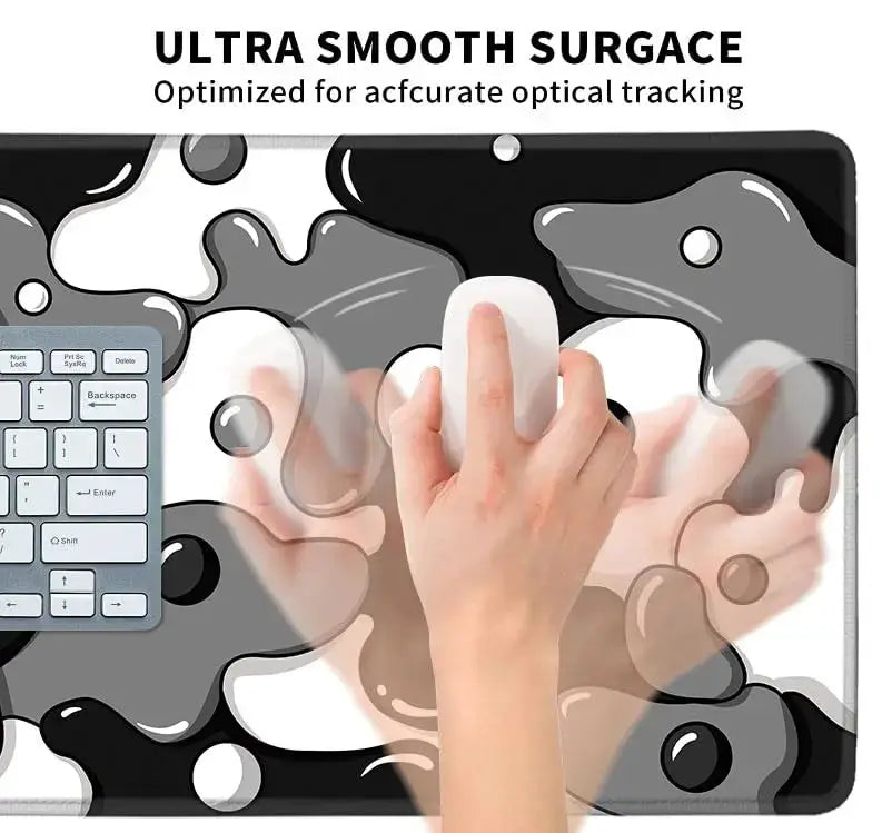 Large Gaming Mouse Pad With Stitched Edges And Non Slip Rubber Base For Desk Extended Size