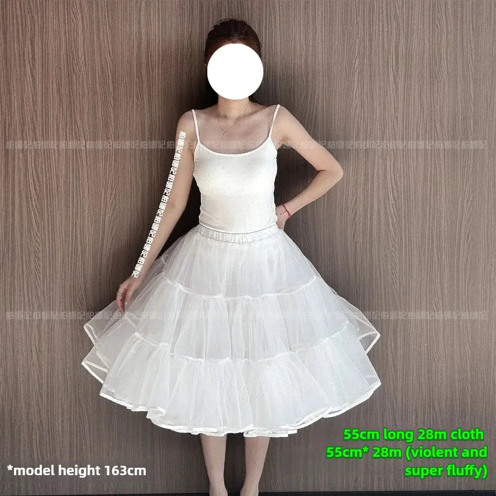 Lolita Petticoat by Simples Market, white fluffy layered tulle underskirt