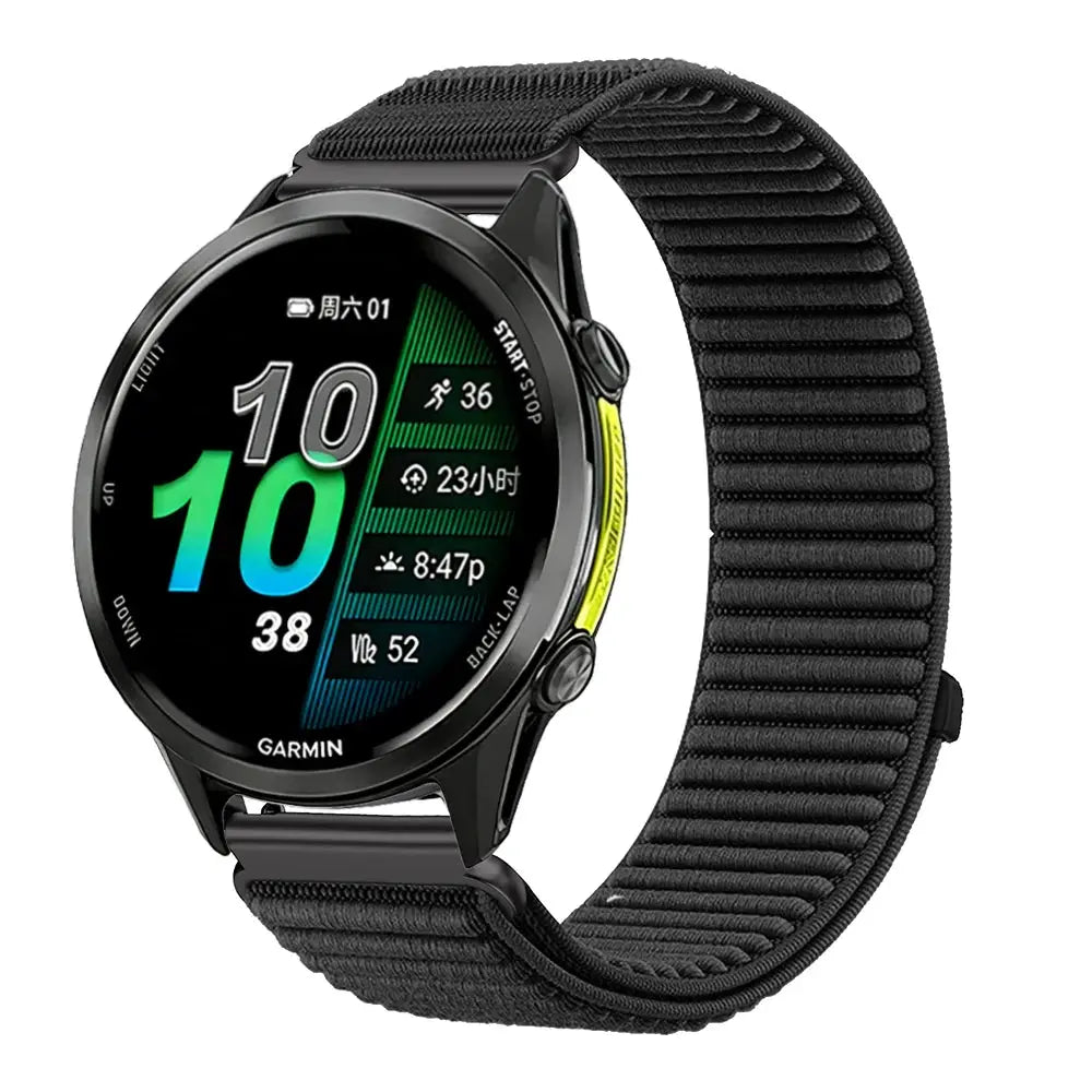 18mm 20mm 22mm Nylon Strap for Garmin Forerunner 970 965 955 570 165 265S/Active 6/5 Breathable Bracelet for Garmin Venu 4/3/3S