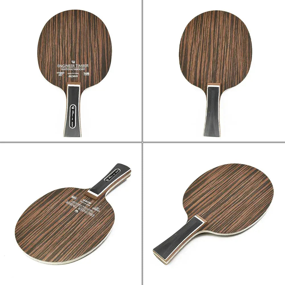 Table Tennis Blade Ebony Dalbergia 5 Ply 6.2mm Ping Pong Paddle With Long Handle