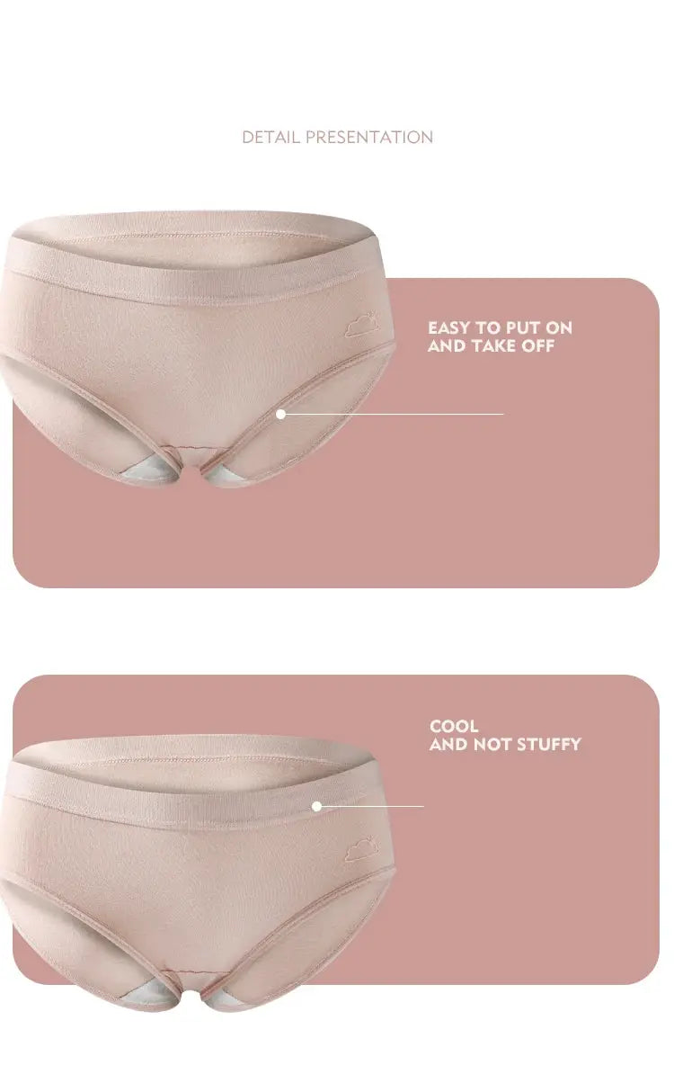 Panties from Simples Market: two pink cotton, breathable low-rise briefs.