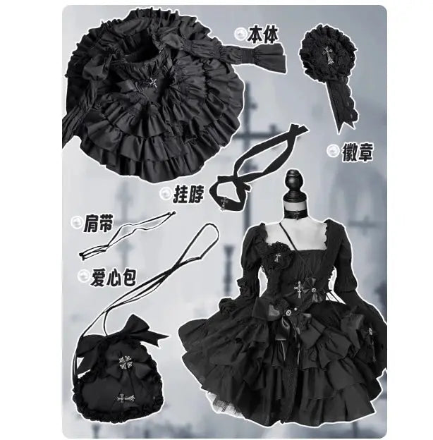Girls Birthday Lolita Dress Tube Top Satin Bowknot Pettiskirt Mini
