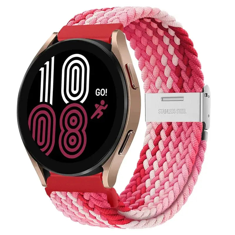 20mm 22mm Nylon Band for Samsung Galaxy Watch 6 5 4 40/44mm 5Pro Active 2 Gear S3 Braided Elastic Bracelet for Huawei GT2/3 4Pro