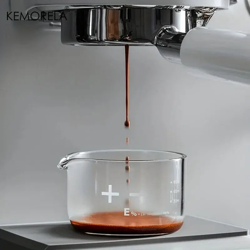 KEMORELA 60ml Espresso Shot Glasses Clear Scale Measuring Cup Heavy Glass Coffee Cups for Home Barista Accessories