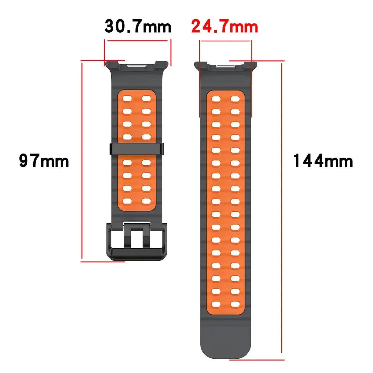 Silicone strap for Samsung Galaxy Watch 8/8 Classic Sport breathable wristband For Galaxy Watch 8 40/44mm Two-Tone silicone band