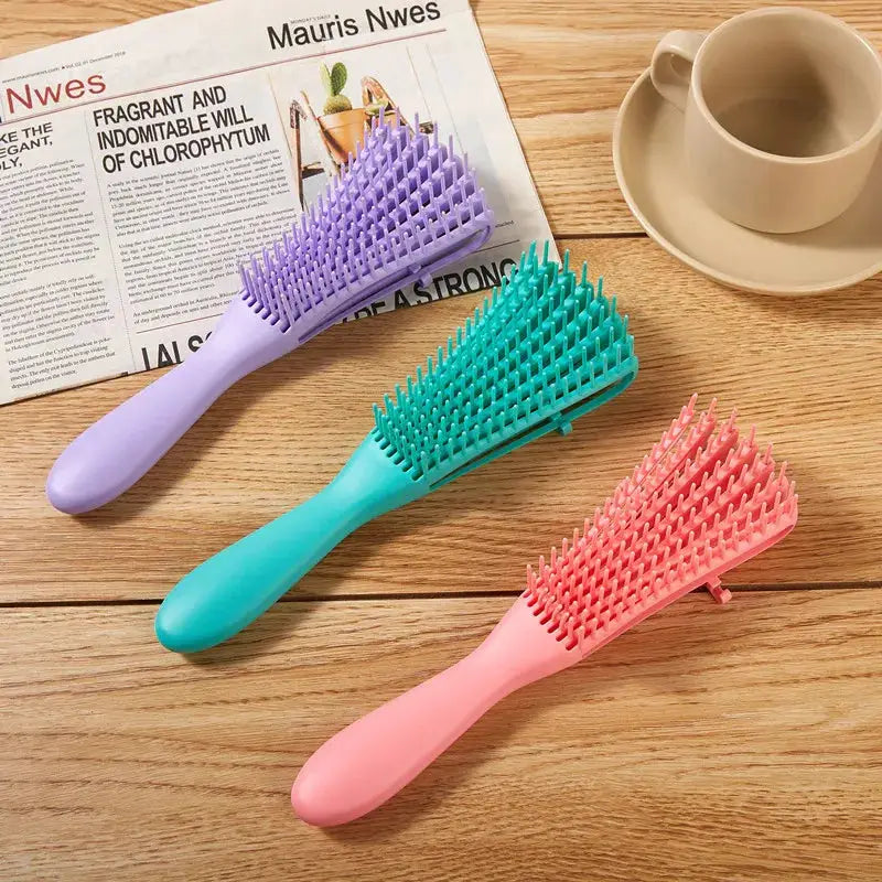 Detangling Hair Brush With Scalp Massage For Curly Hair Women Men Detangler Comb Salon Quality