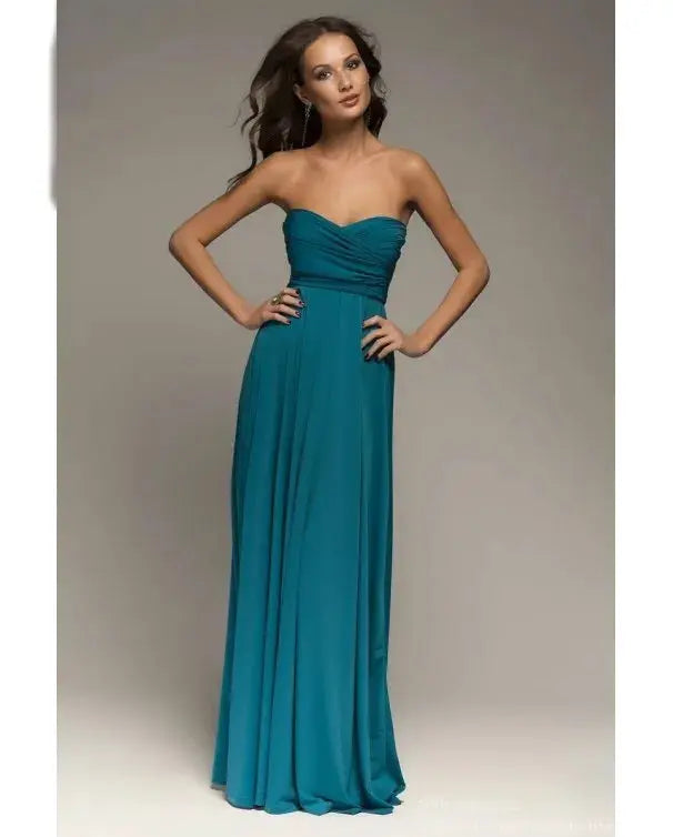 Fashion Multiwear V Neck Maxi Dress With Adjustable Straps For Summer Versatile Long Dress