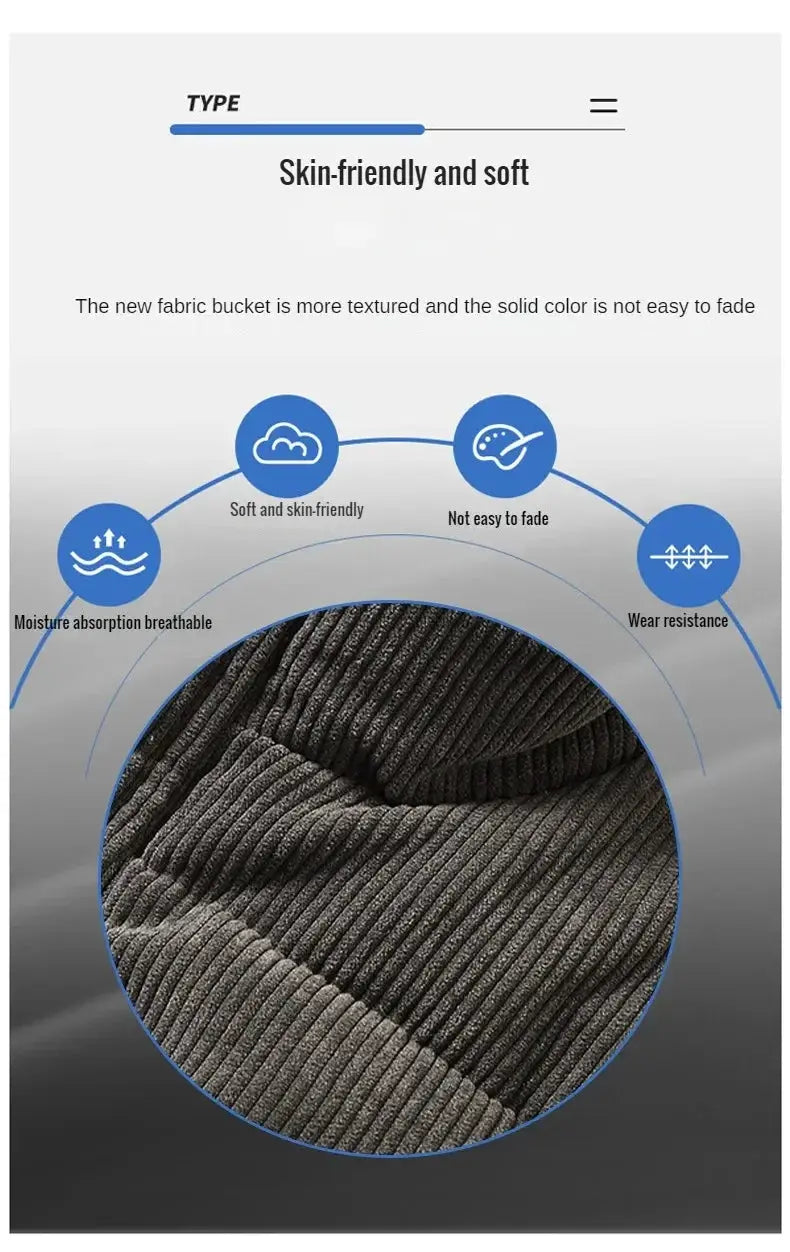 Men's padded corduroy vest in dark gray, thick warm