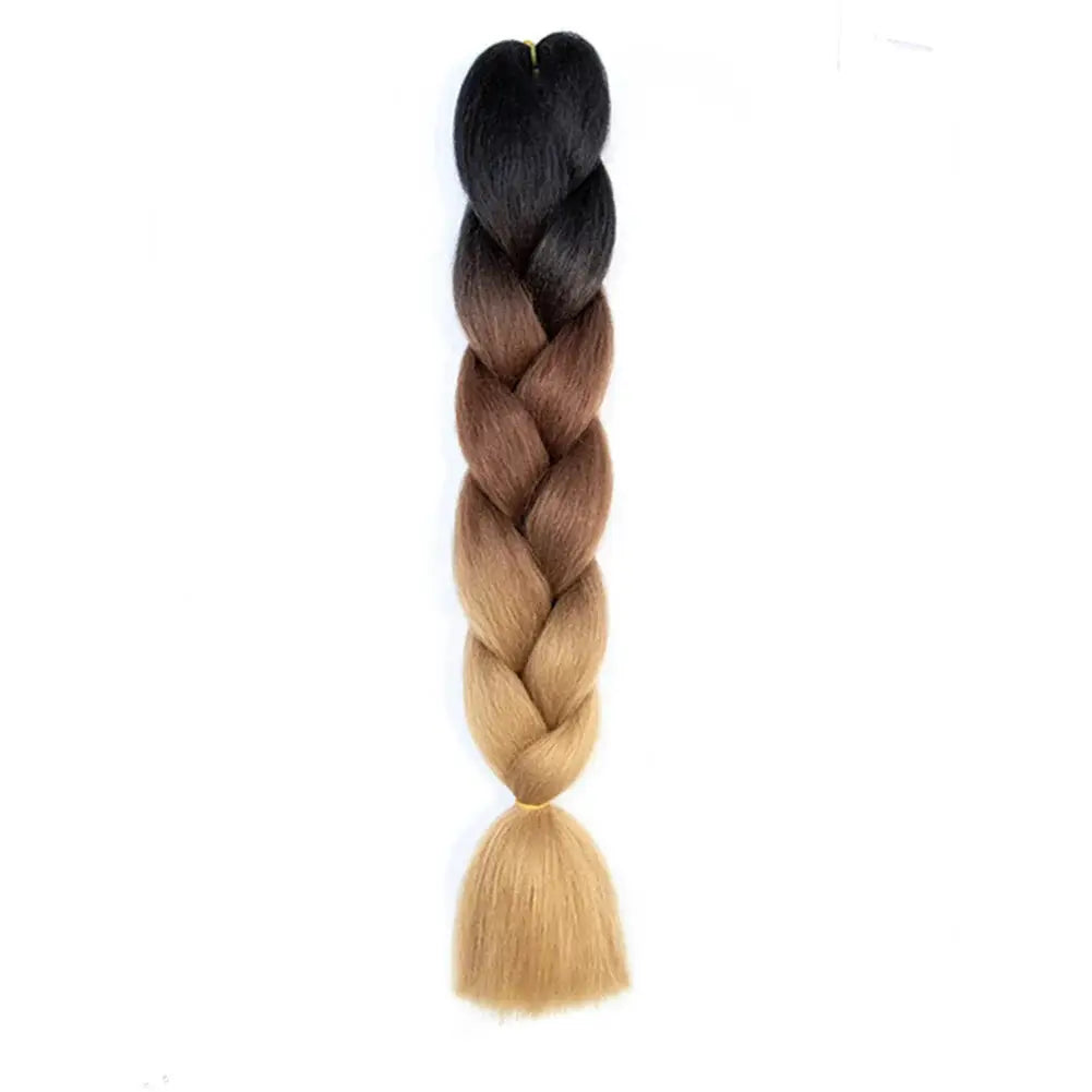 Simples Market 24-inch jumbo braiding hair extensions, Afro Ombre gradient from black to blonde, synthetic