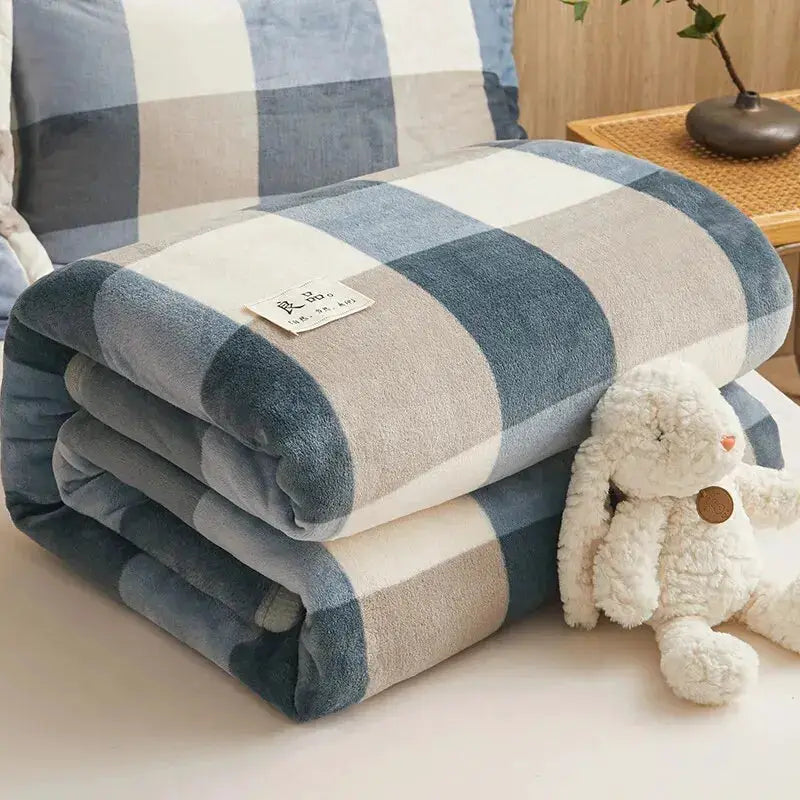 Extra Soft Flannel Blanket Thickened Nap For All Season Comfort 100 Percent Polyester