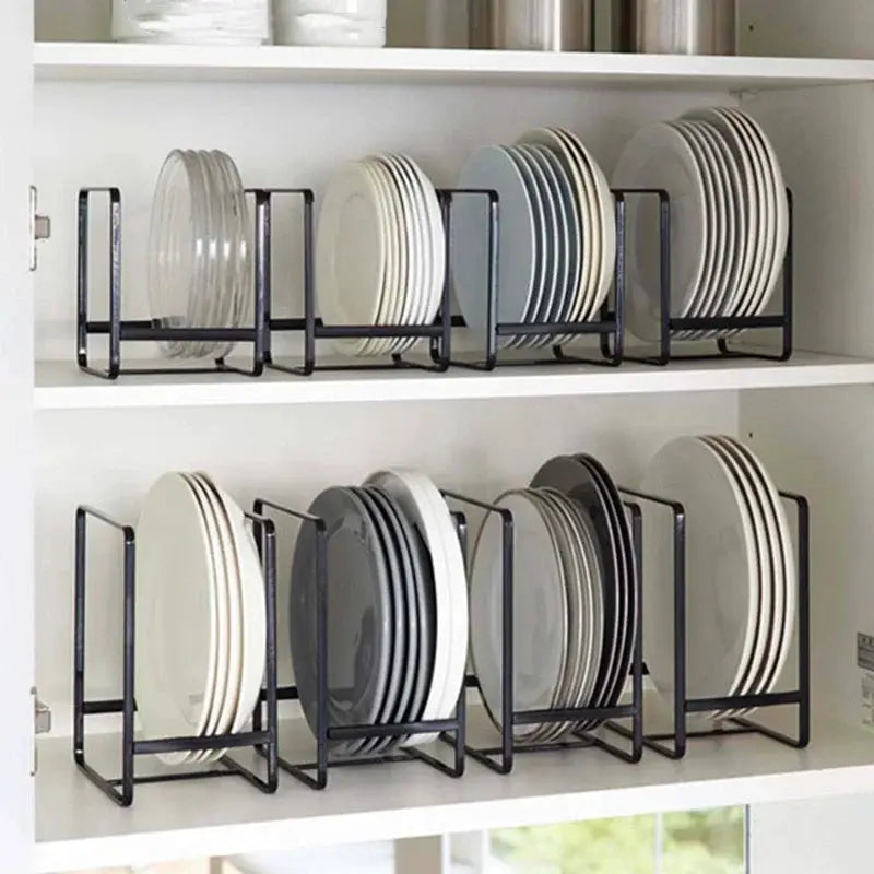 HomeNest Metal Dish Rack For Countertop And Cabinet Rust Resistant Plate Drying And Space Saving
