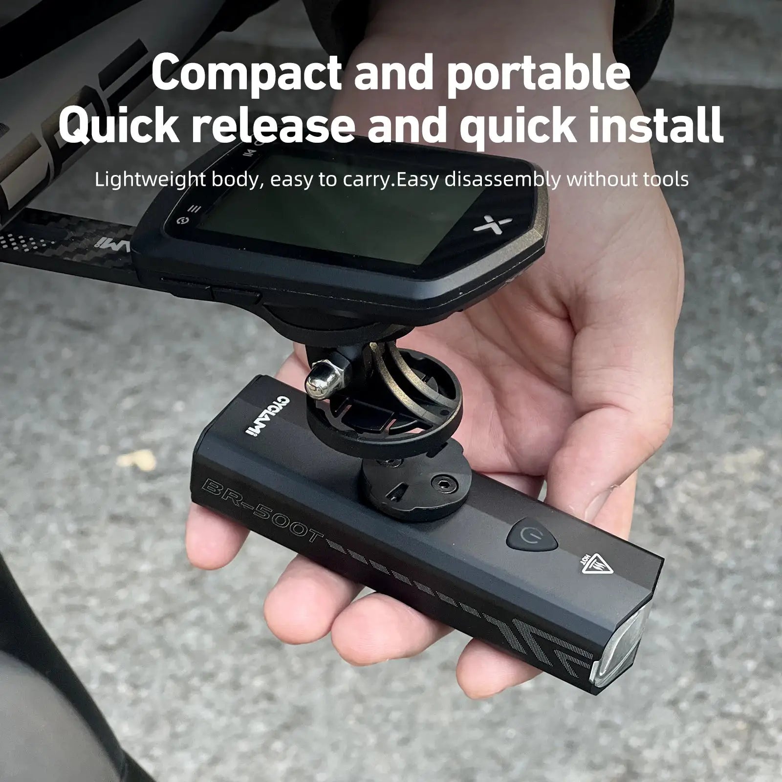 Cyclami Bicycle Front Light 500 Lumen Rechargeable 2000mAh Waterproof Headlamp Type C Compatible Mtb Road Cycling Lamp