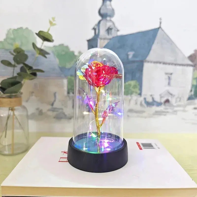 Artificial Rose Flowers With LED Light Eternal Rose Gift For Girlfriend Valentines Day Wedding Decor Christmas Gifts