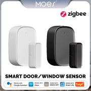 MOES ZigBee smart door/window sensor with magnet; white and black variants