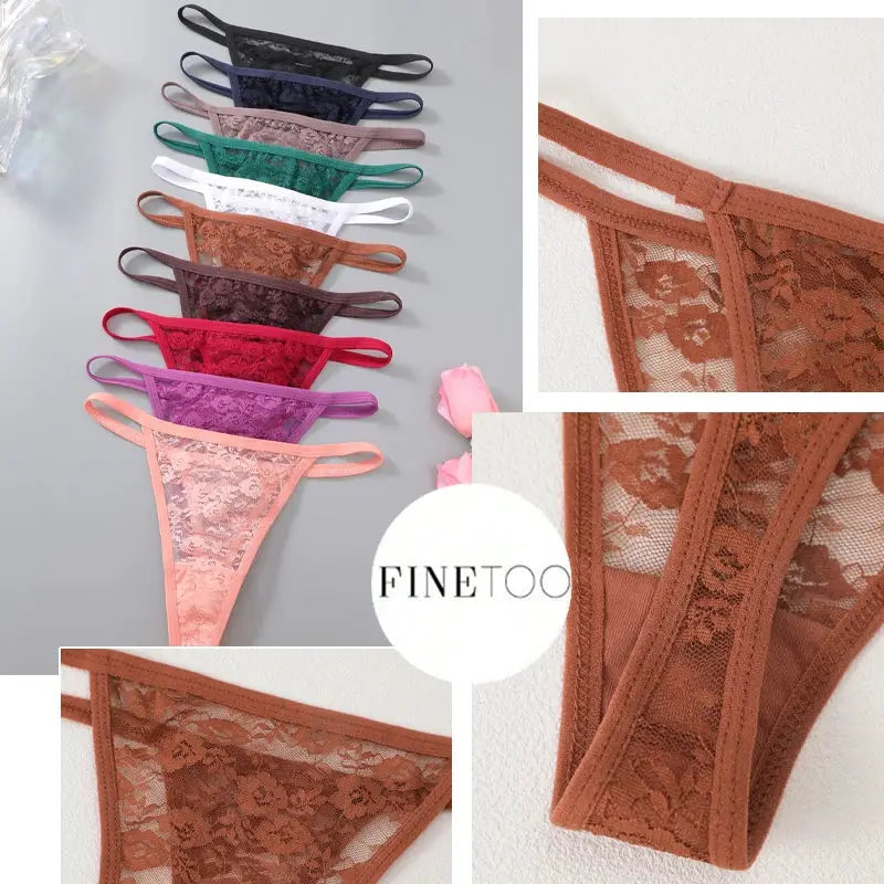 7pc women's lace thong set in assorted colors by Simples Market