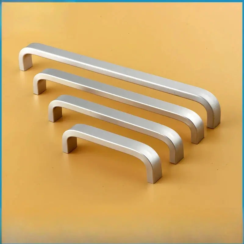 Space Aluminum Kitchen Cabinet Straight Pull Handles 4 6 8 10 12 Inches Silver Modern Hardware
