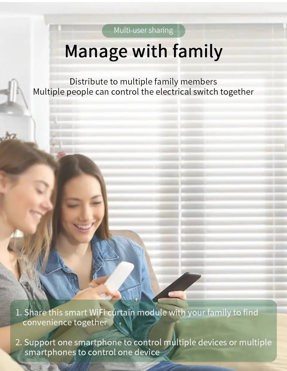 Tuya WiFi Smart Curtain Switch module by Simples Market; Alexa and Google Home compatible for roller blinds.