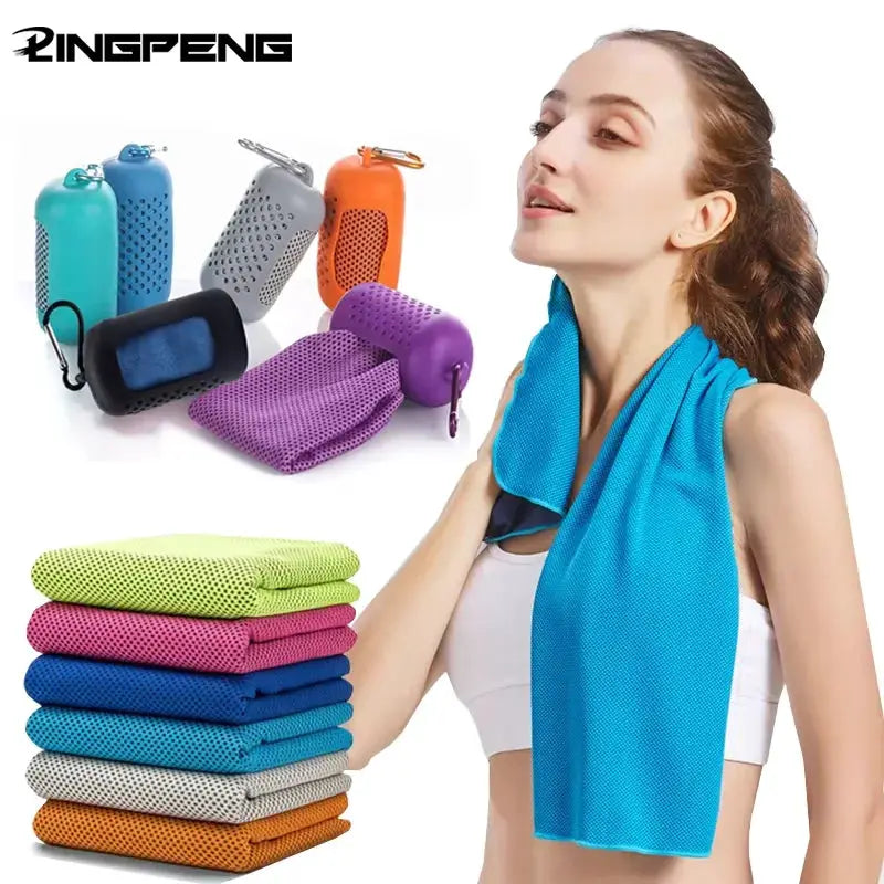 Outdoor Microfiber Quick Dry Ice Towel For Sports Cooling And Fitness Camping Portable Breathable Sweat Wicking Towel