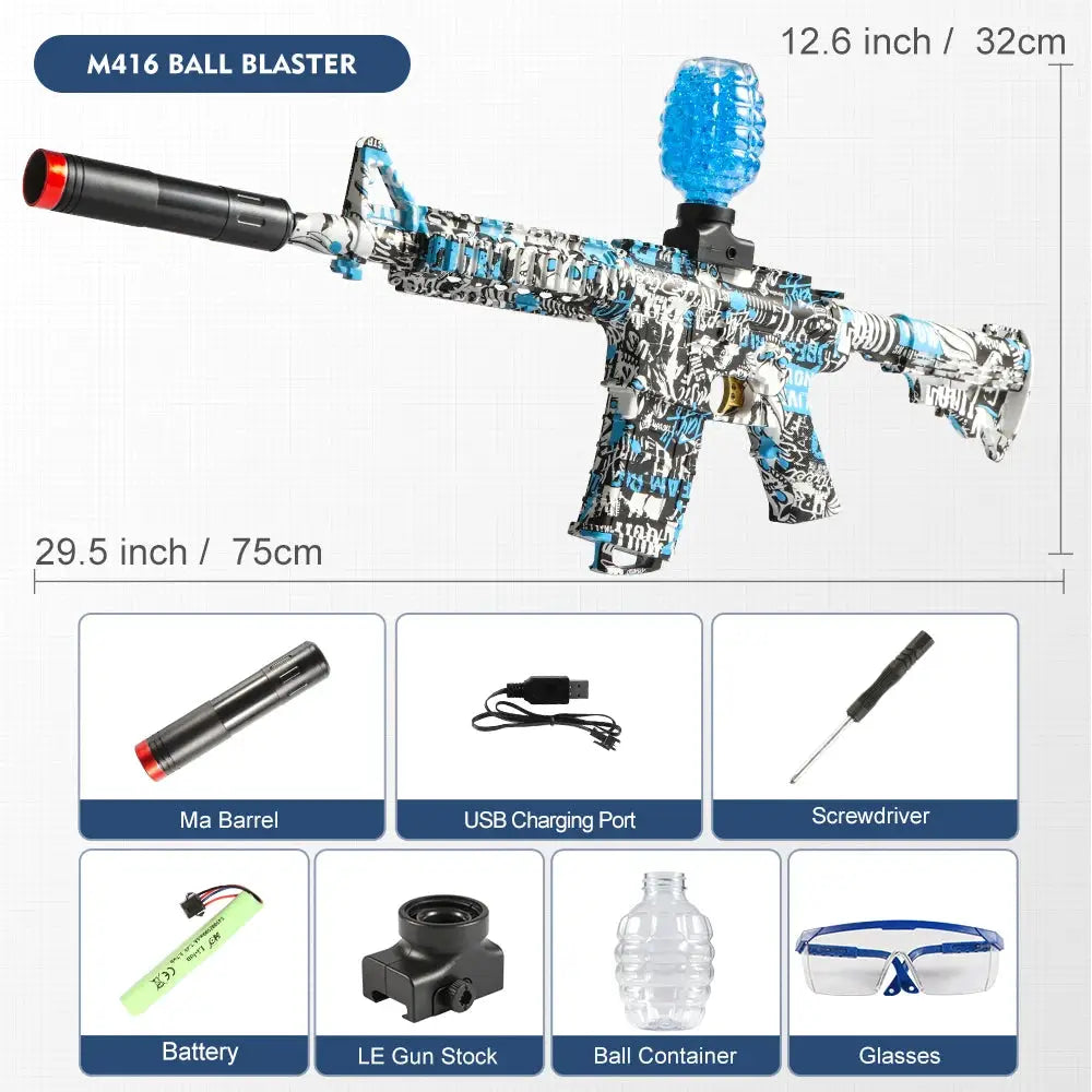 M416 Electric Blaster Gun Set High Precision Shooting Toy For Outdoor Play And Birthday Gift Ages 14 And Up